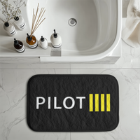 Thumbnail for Pilot & Stripes (4 Lines) Designed Bath Mats