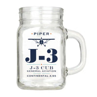 Thumbnail for Piper J-3 Cub - Heritage - Cocktail Glass (Mason Jar)