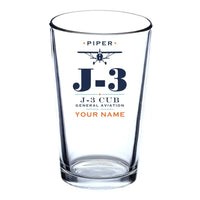 Thumbnail for Piper J-3 Cub - Heritage + Name - Beer & Water Glass