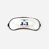 Thumbnail for Piper J-3 Cub - Heritage + Name - Sleep Mask - White