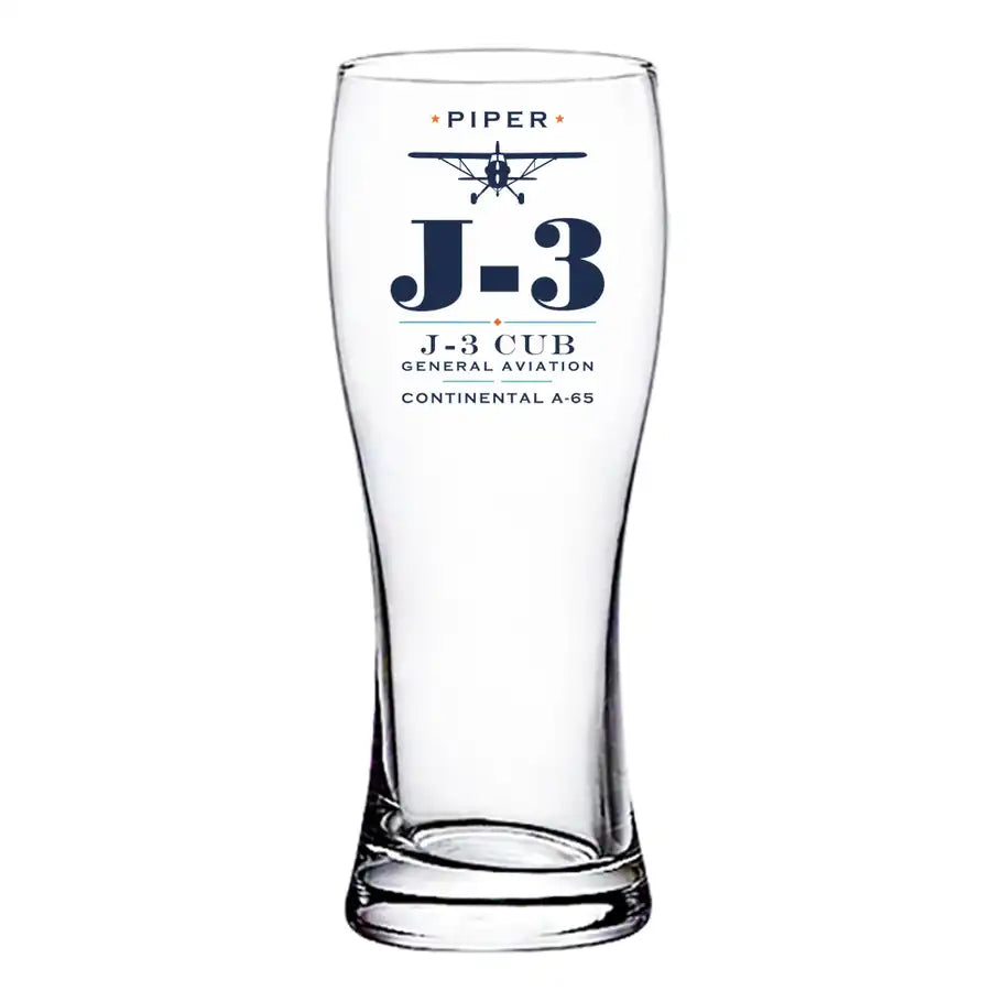 Piper J-3 Cub - Heritage - Pilsner Beer Glass