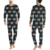 Thumbnail for Piper J-3 Cub - Men Pajamas - Cartoon Pattern - Black