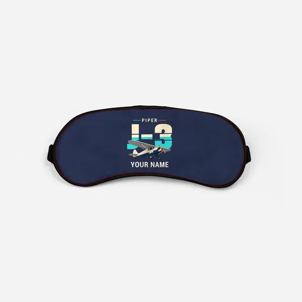 Piper J-3 Cub - Original + Name - Sleep Mask - Navy Blue