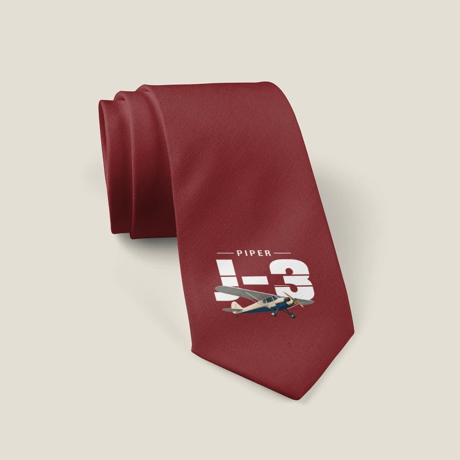 Piper J-3 Cub - Original - Tie - Dark Red