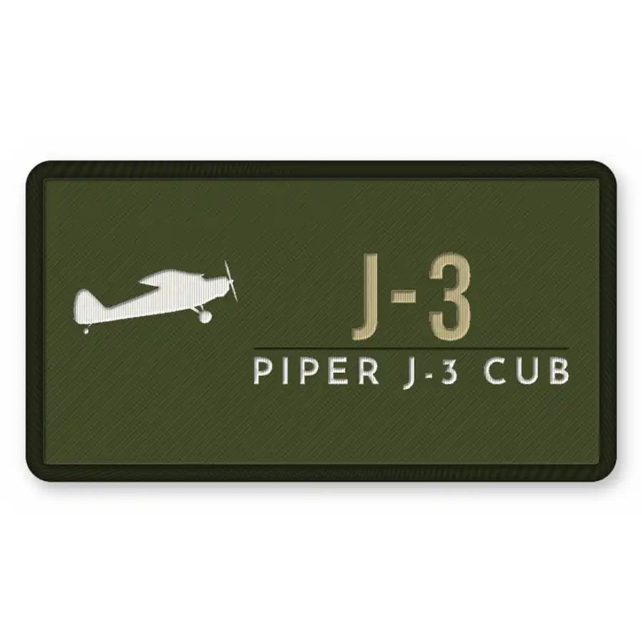 Piper J-3 Cub Patches - Rectangle - Olive Khaki