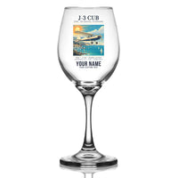 Thumbnail for Piper J-3 Cub - Poster + Name - Wine Glass