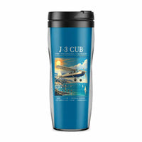Thumbnail for Piper J-3 Cub - Poster - Plastic (No Holder) - Light Blue