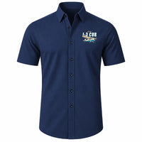 Thumbnail for Piper J-3 Cub - Short Sleeve Shirt - Cartoon - Dark Blue