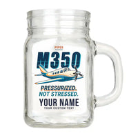 Thumbnail for Piper M350 - Cartoon + Name - Cocktail Glass (Mason Jar)