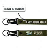 Thumbnail for Piper M350 Hawk-Shaped Key Chains - Dark Green - Cartoon - Remove Before Flight