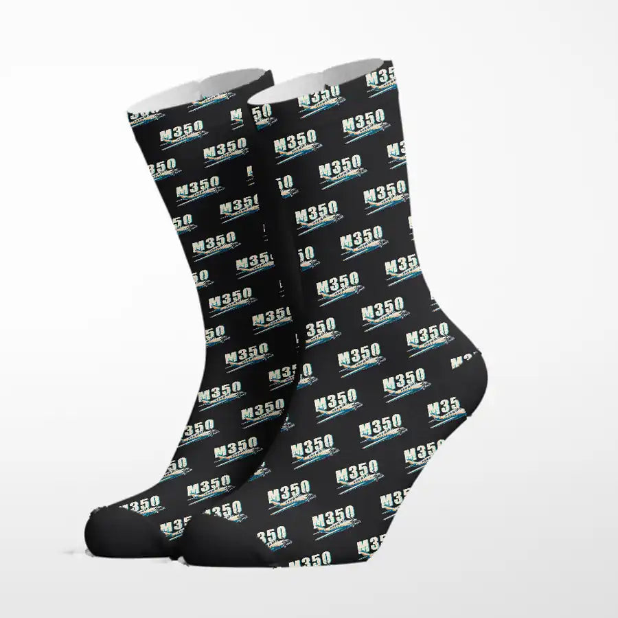 Piper M350 - Cartoon - Socks - Black