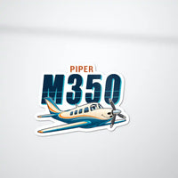 Thumbnail for Piper M350 - Cartoon Die-Cut - Die-Cut - White Car