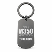 Thumbnail for Piper M350 - Key Chain - Tag + Name - Black