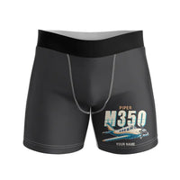 Thumbnail for Piper M350 - Men Boxers - Cartoon + Name - Black
