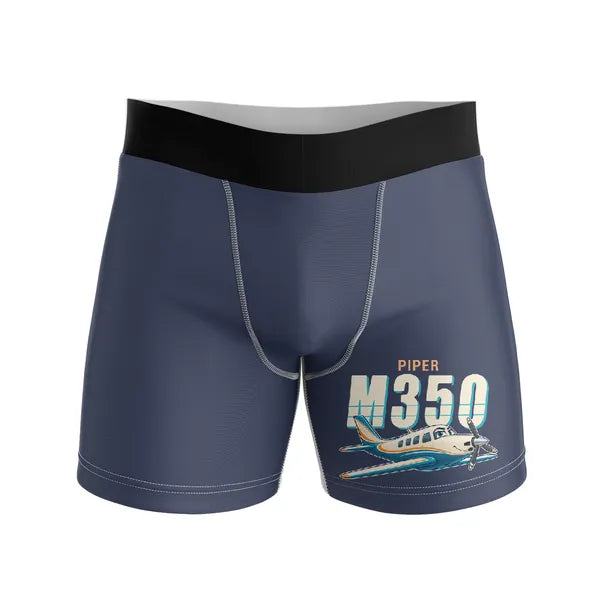 Piper M350 - Men Boxers - Cartoon - Navy Blue