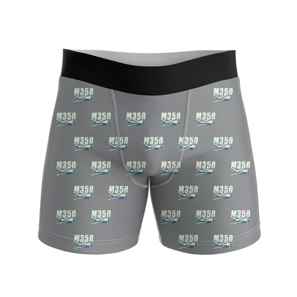 Piper M350 - Men Boxers - Cartoon Pattern - Gray