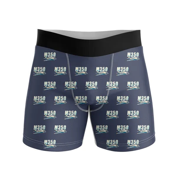 Piper M350 - Men Boxers - Cartoon Pattern - Navy Blue