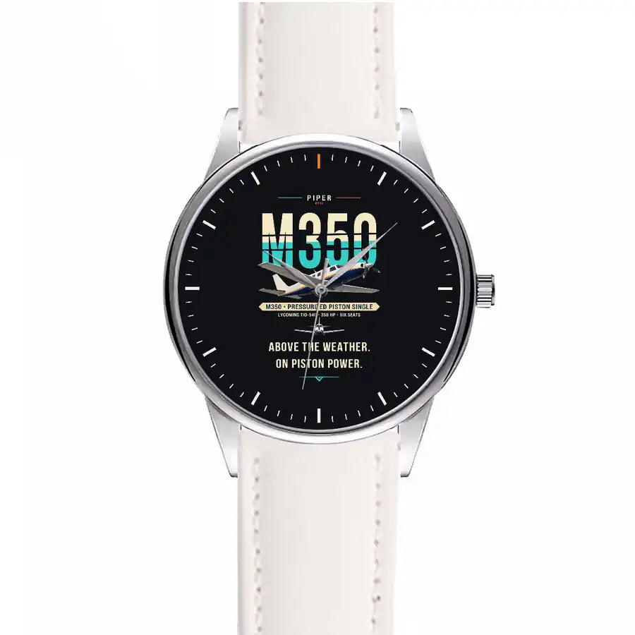 Piper M350 - Original - Leather Strap - White Leather Strap