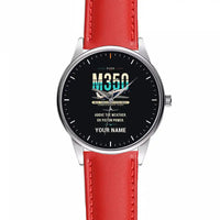 Thumbnail for Piper M350 - Original + Name - Leather Strap - Red Leather Strap