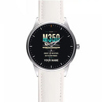 Thumbnail for Piper M350 - Original + Name - Leather Strap - White Leather Strap