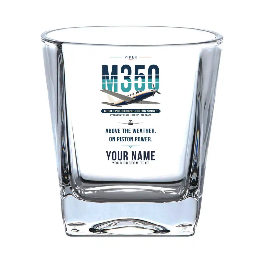 Piper M350 - Original + Name - Whiskey Glass