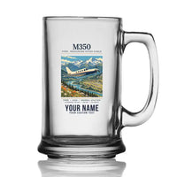 Thumbnail for Piper M350 - Poster + Name - Beer Glass with Holder