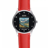 Thumbnail for Piper M350 - Poster + Name - Leather Strap - Red Leather Strap
