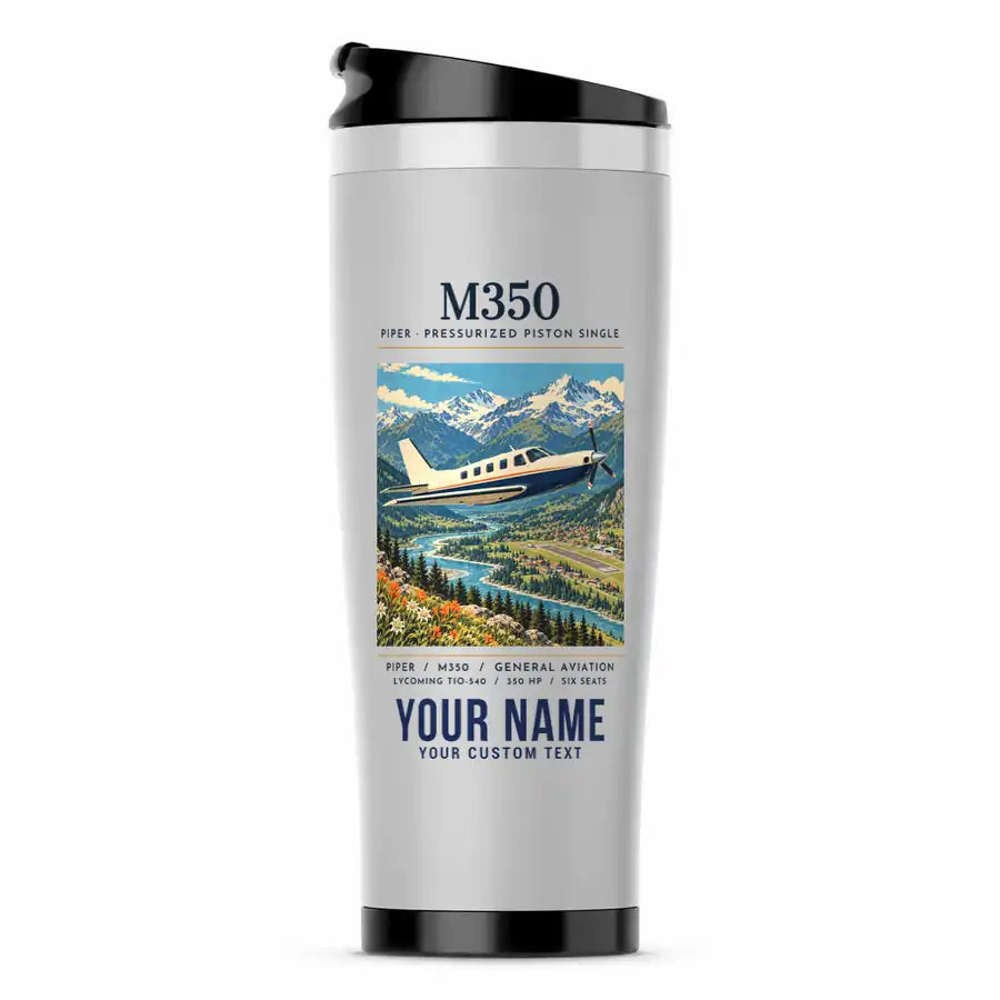 Piper M350 - Poster + Name - Stainless Steel (No Holder) - Light Gray