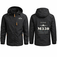 Thumbnail for Piper M350 Stylish Jackets - Hooded Windbreaker - Heritage - Black