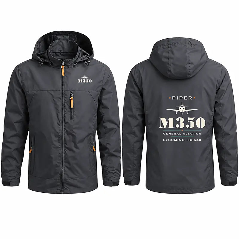 Piper M350 Stylish Jackets - Hooded Windbreaker - Heritage - Charcoal