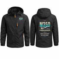 Thumbnail for Piper M350 Stylish Jackets - Hooded Windbreaker - Original - Black