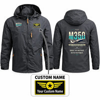 Thumbnail for Piper M350 Stylish Jackets - Hooded Windbreaker - Original + Name - Charcoal