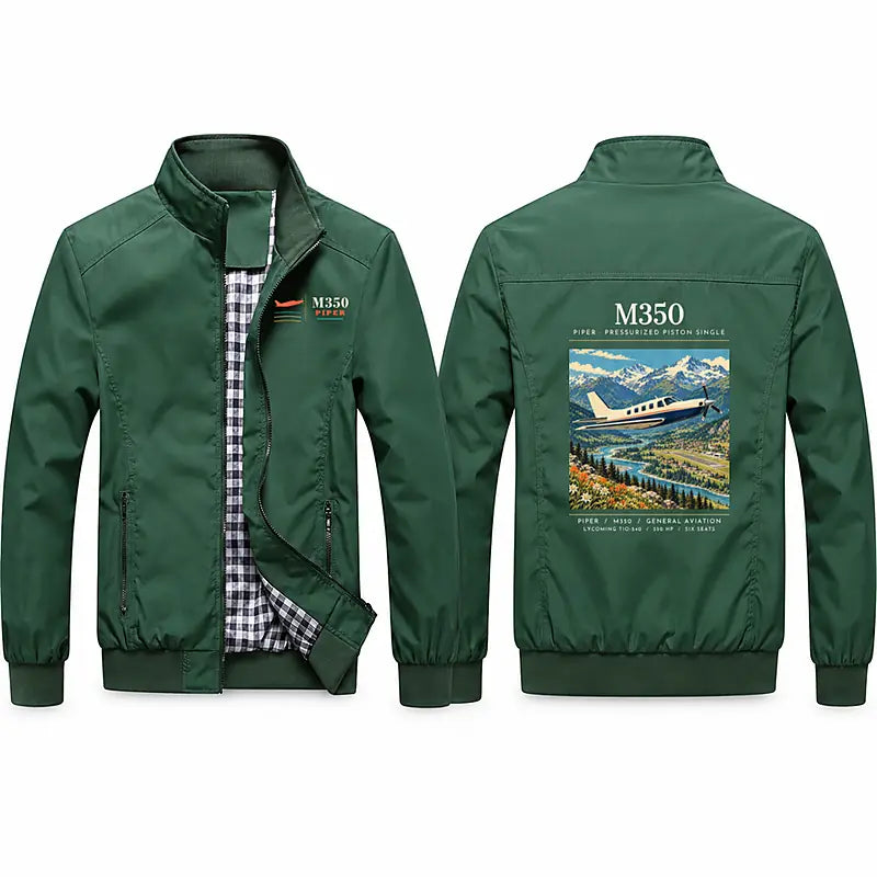 Piper M350 Stylish Jackets - Stand Collar - Poster - Green
