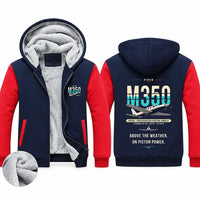Thumbnail for Piper M350 Zipped Sweatshirts - Original - Navy & Red