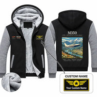Thumbnail for Piper M350 Zipped Sweatshirts - Poster + Name - Black & Gray