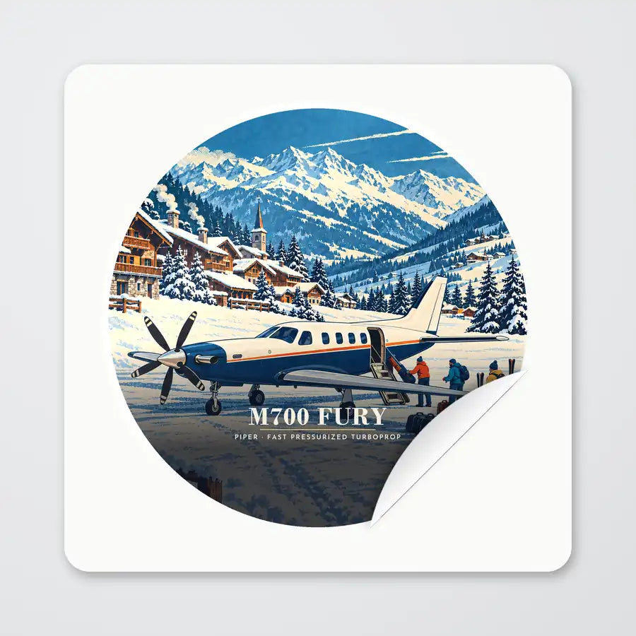 Piper M700 Fury - 3D - Circle Sticker - Peel