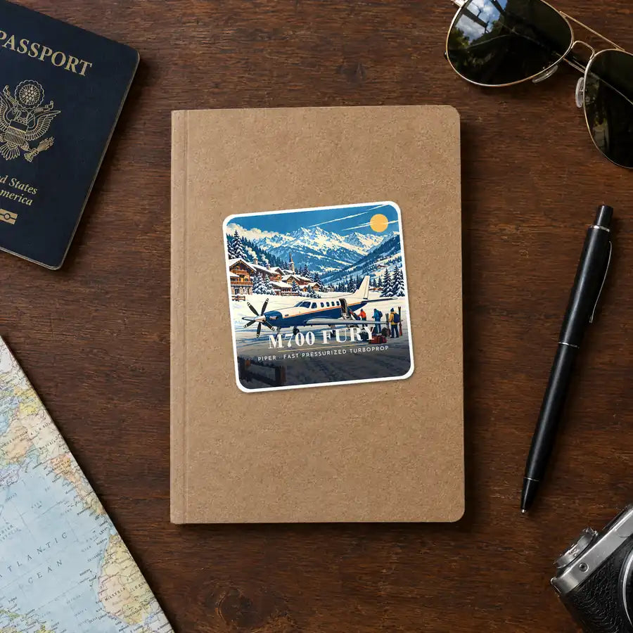 Piper M700 Fury - 3D - Square Sticker - Notebook