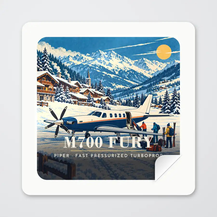 Piper M700 Fury - 3D - Square Sticker - Peel