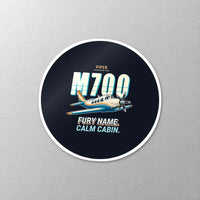 Thumbnail for Piper M700 Fury - Cartoon - Circle Sticker - Close-up