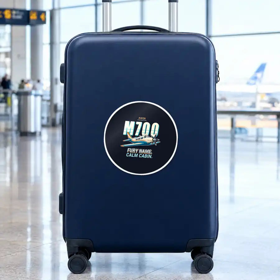 Piper M700 Fury - Cartoon - Circle Sticker - Suitcase