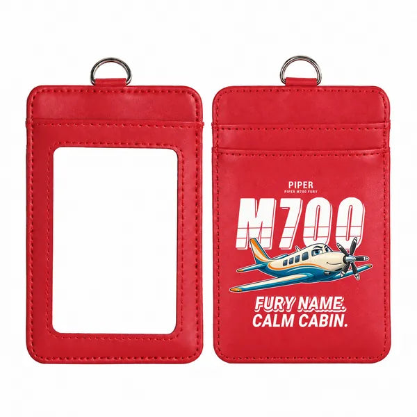 Piper M700 Fury - Cartoon - ID Card Holder - Red