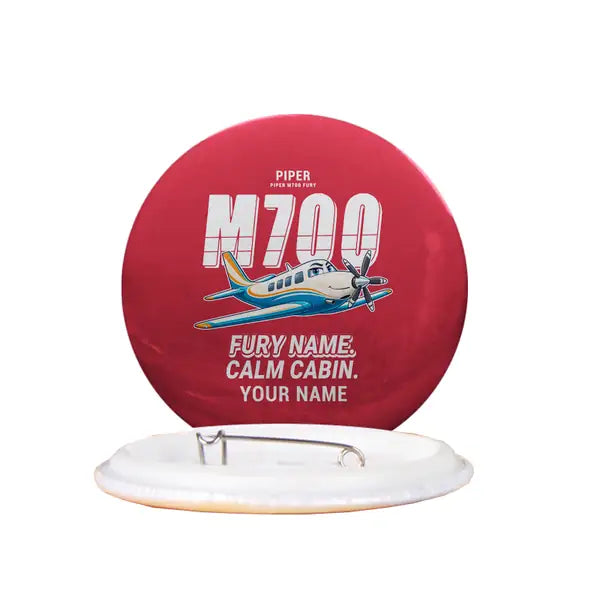 Piper M700 Fury - Cartoon + Name - Pin - Red