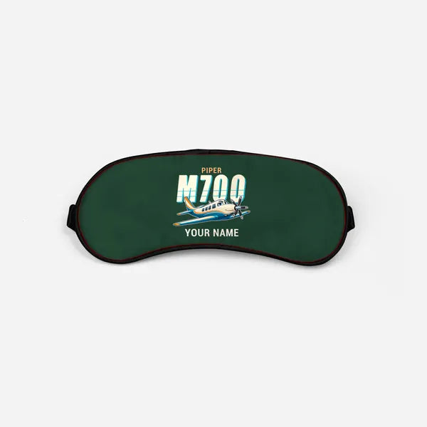 Piper M700 Fury - Cartoon + Name - Sleep Mask - Dark Green