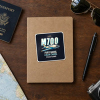 Thumbnail for Piper M700 Fury - Cartoon + Name - Square Sticker - Notebook