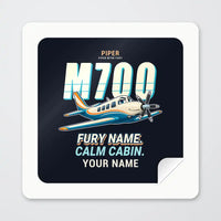 Thumbnail for Piper M700 Fury - Cartoon + Name - Square Sticker - Peel