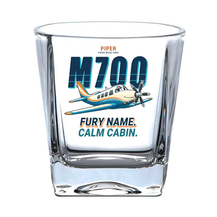Piper M700 Fury - Cartoon - Whiskey Glass