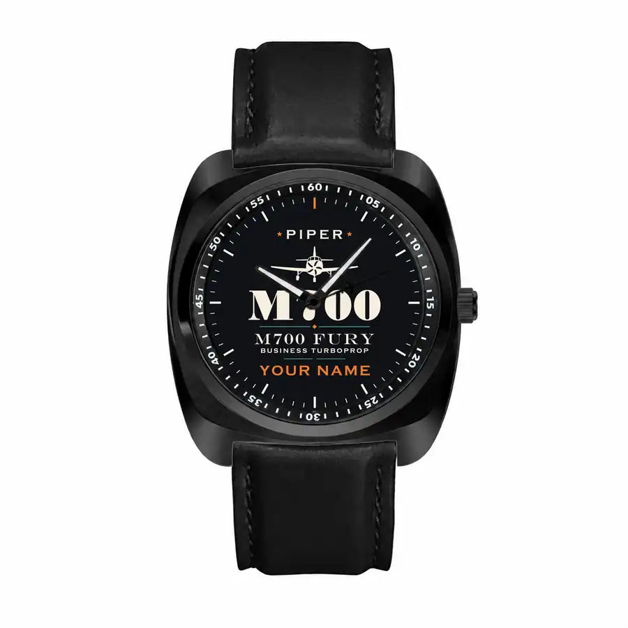 Piper M700 Fury - Heritage + Name - Luxury Cushion - Black and Black Strap