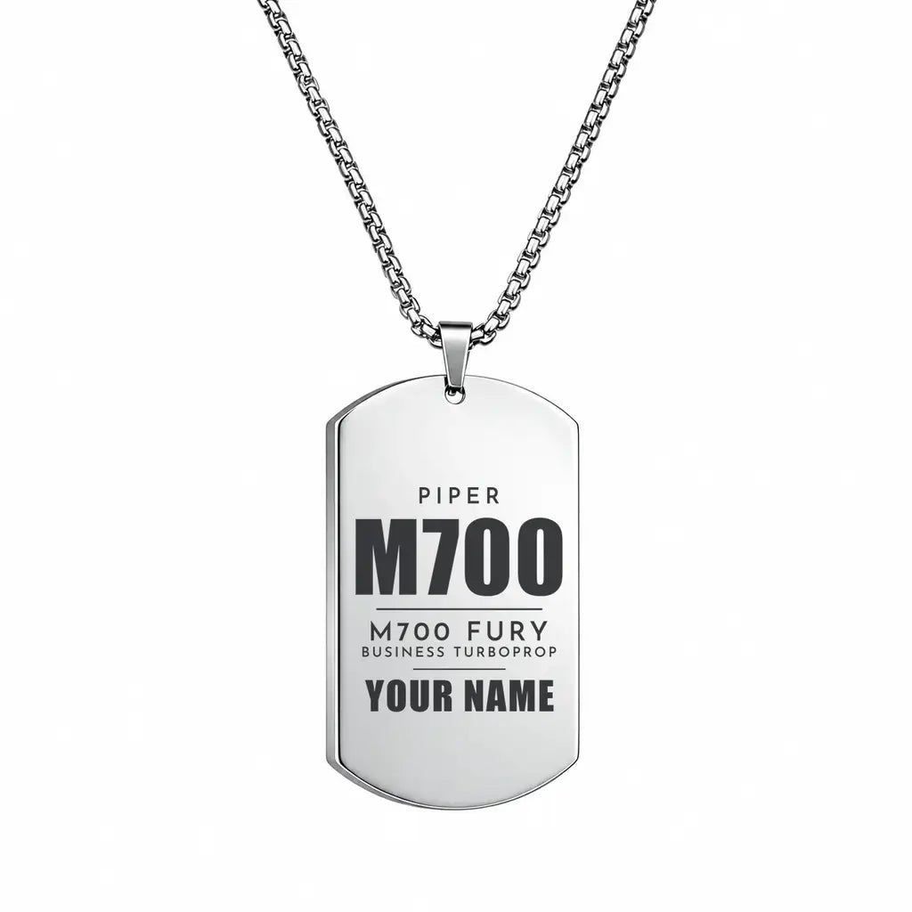 Piper M700 Fury - Necklace - Tag + Name - Silver