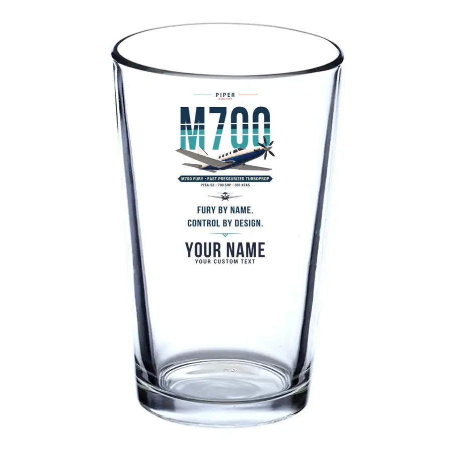 Piper M700 Fury - Original + Name - Beer & Water Glass