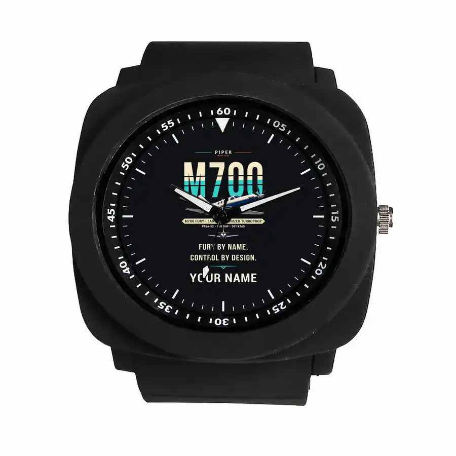 Piper M700 Fury - Original + Name - Rubber Strap - Black